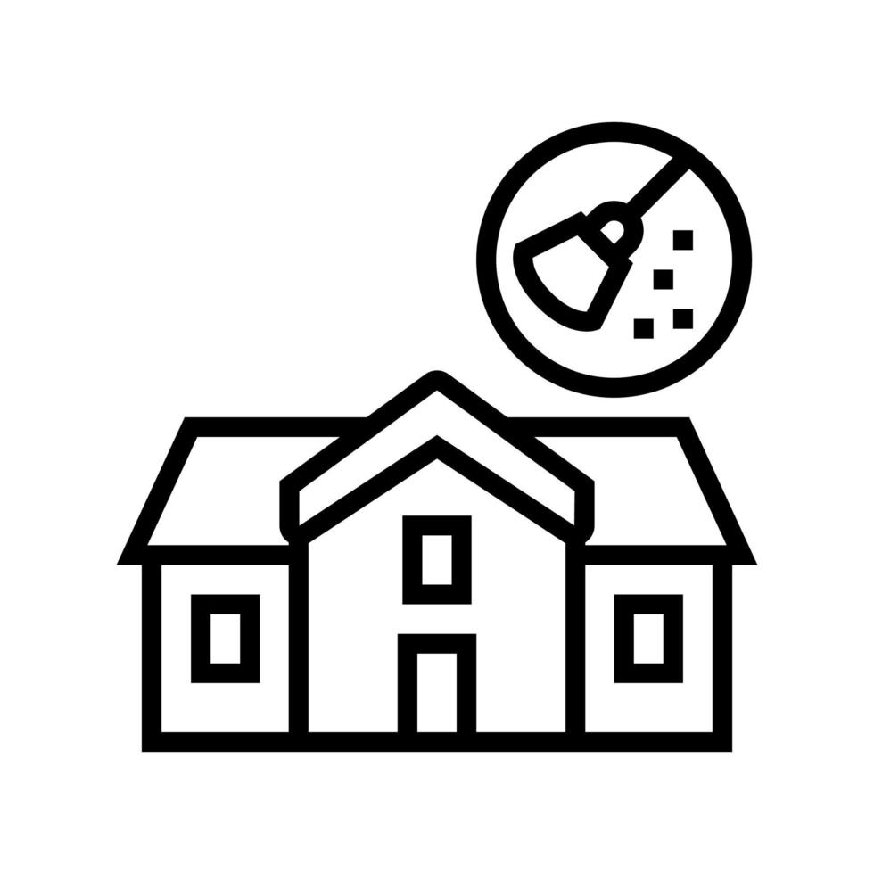 illustration vectorielle de l'icône de la ligne d'organisation à la maison vecteur