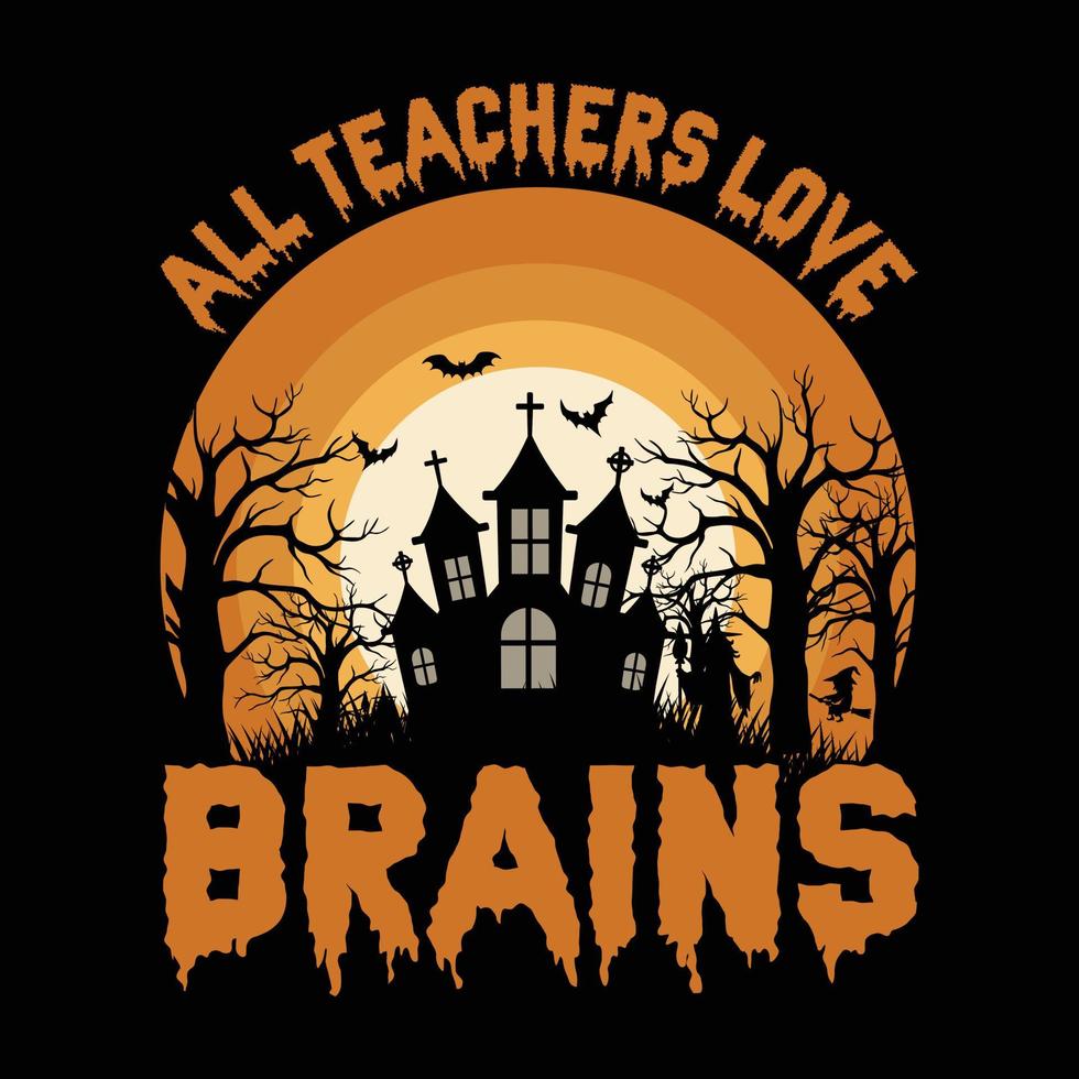 conception de t-shirt halloween pour le vecteur de t-shirt halloween