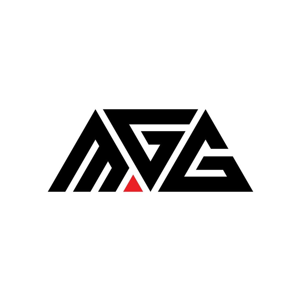 création de logo de lettre triangle mgg avec forme de triangle. monogramme de conception de logo triangle mgg. modèle de logo vectoriel triangle mgg avec couleur rouge. logo triangulaire mgg logo simple, élégant et luxueux. mgg