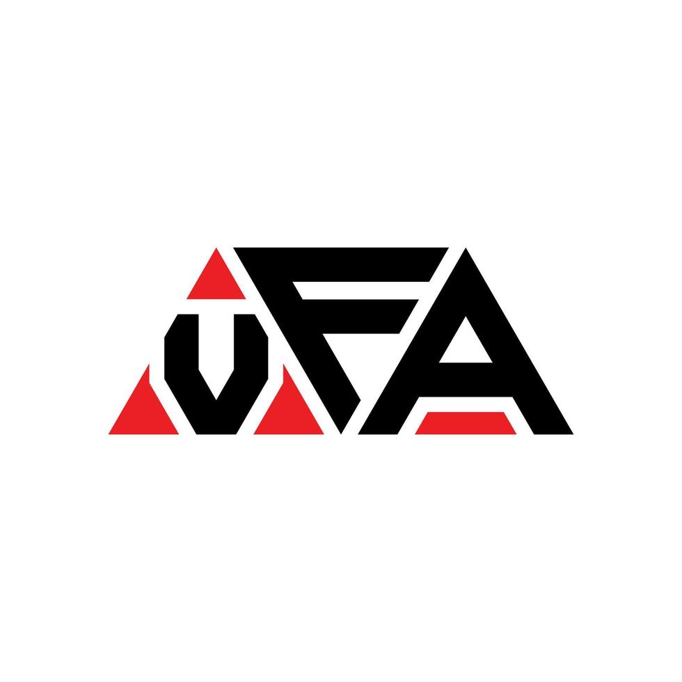 création de logo de lettre triangle vfa avec forme de triangle. monogramme de conception de logo triangle vfa. modèle de logo vectoriel triangle vfa avec couleur rouge. logo triangulaire vfa logo simple, élégant et luxueux. VFA