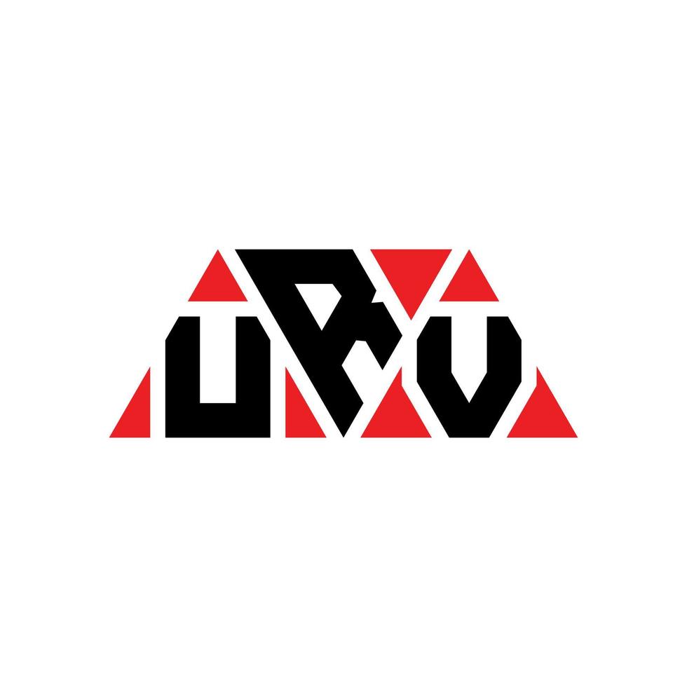 création de logo de lettre triangle urv avec forme de triangle. monogramme de conception de logo triangle urv. modèle de logo vectoriel triangle urv avec couleur rouge. logo triangulaire urv logo simple, élégant et luxueux. urv