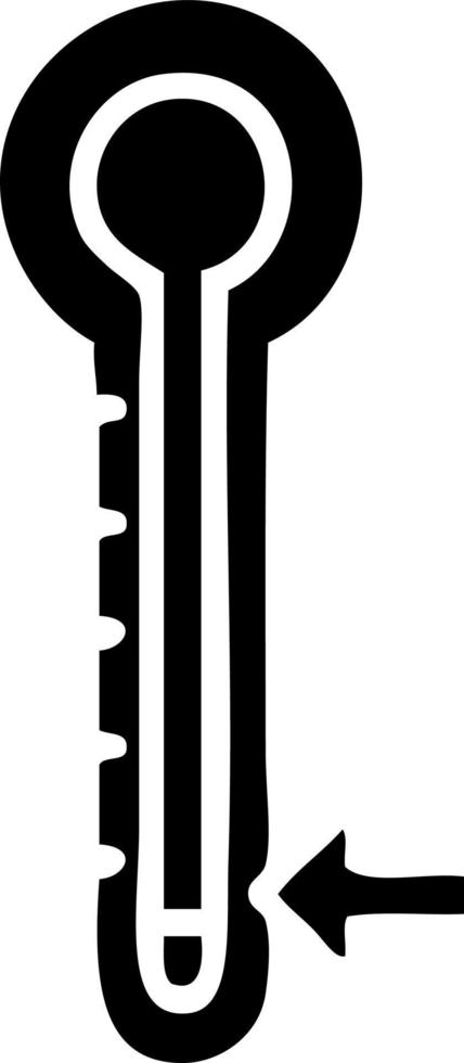 symbole plat thermomètre froid vecteur