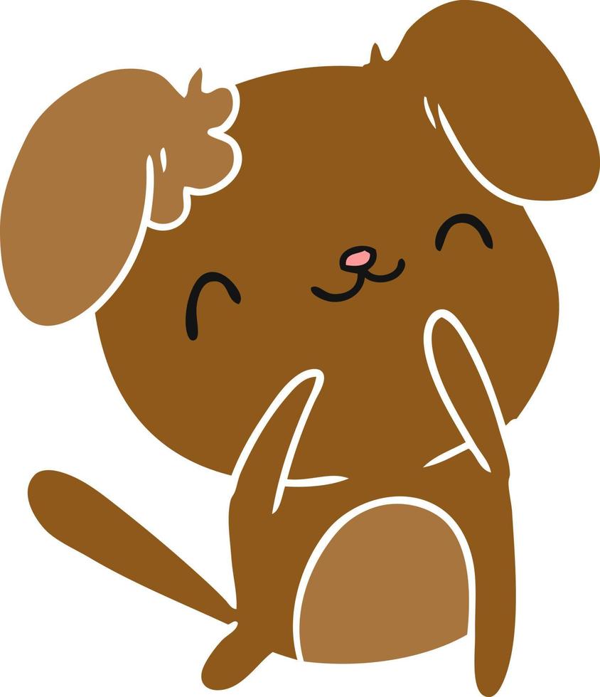 dessin animé kawaii d'un chien mignon vecteur