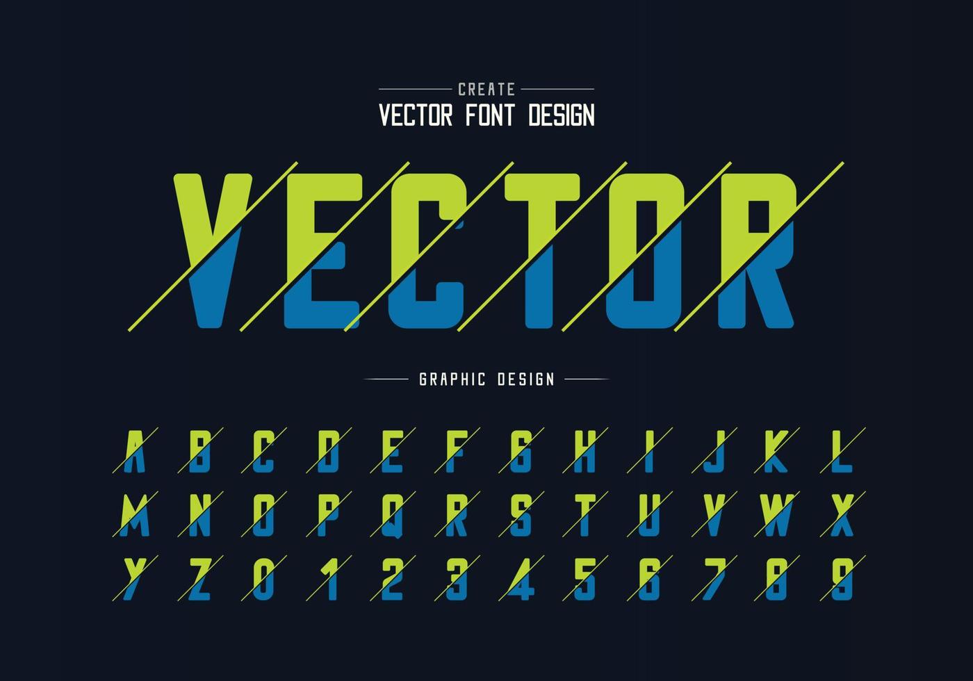 vecteur de police et d'alphabet rond en tranches, conception de numéro de police et de lettre, texte graphique sur fond