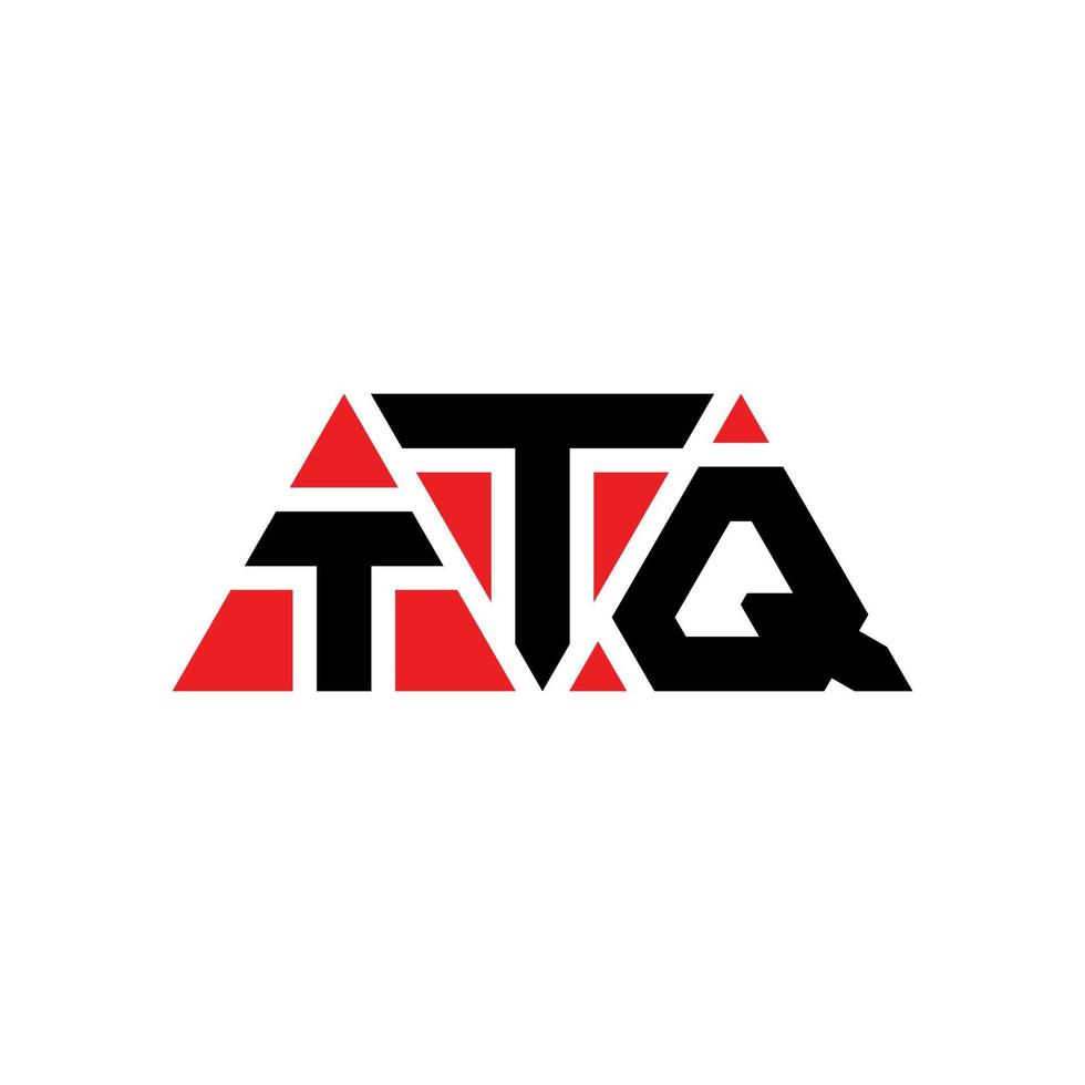 création de logo de lettre triangle ttq avec forme de triangle. monogramme de conception de logo triangle ttq. modèle de logo vectoriel triangle ttq avec couleur rouge. logo triangulaire ttq logo simple, élégant et luxueux. ttq