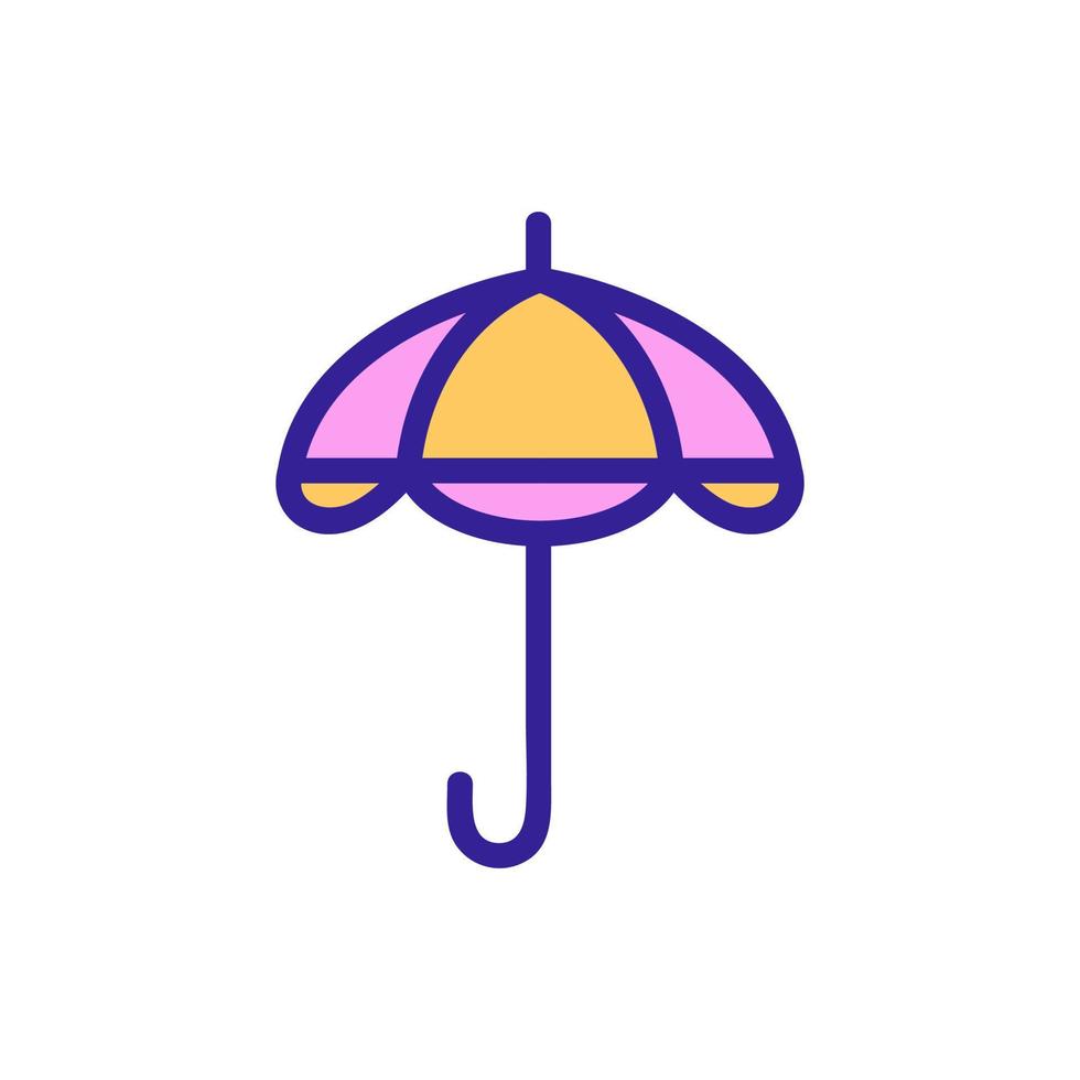 illustration de contour vectoriel icône parapluie de plage