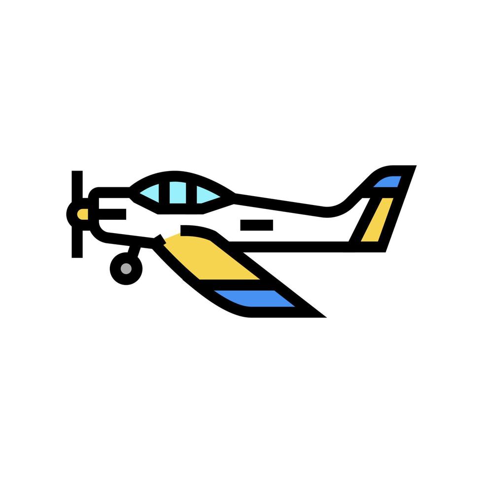 illustration vectorielle d'icône de couleur d'école de vol d'avion vecteur