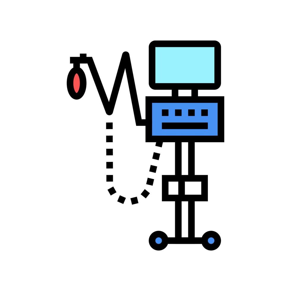 illustration vectorielle d'icône de couleur d'équipement médical d'oxygène vecteur