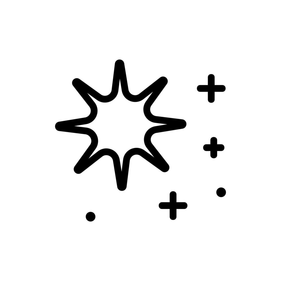 illustration de contour vectoriel icône étoiles scintillantes