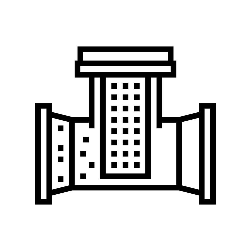 illustration vectorielle de l'icône de la ligne de filtre à eau de l'industrie vecteur