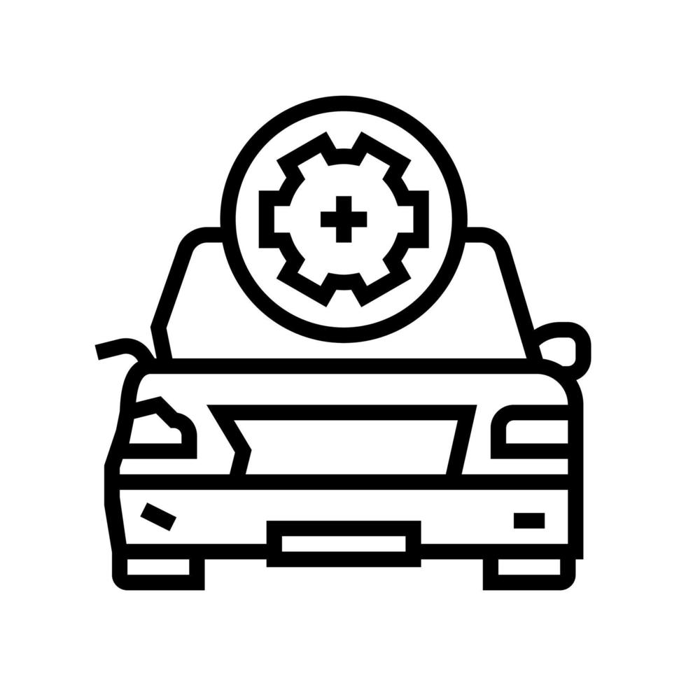 illustration vectorielle de l'icône de la ligne de réparation des dommages corporels vecteur