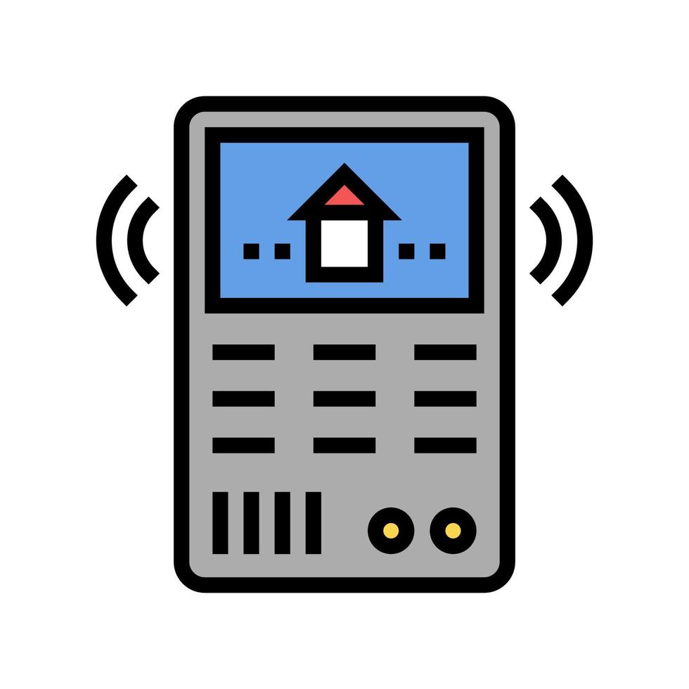 illustration vectorielle de l'icône de couleur de la maison intelligente du panneau de commande vecteur