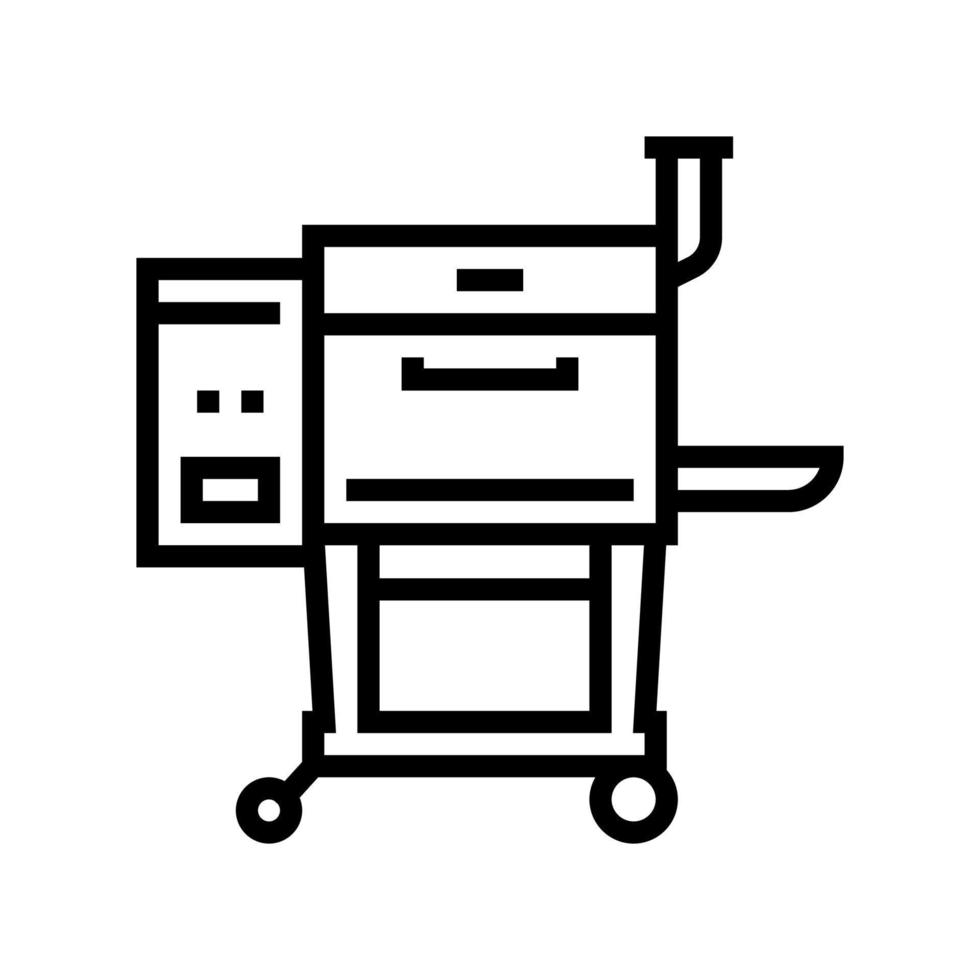 grill barbecue équipement ligne icône illustration vectorielle vecteur