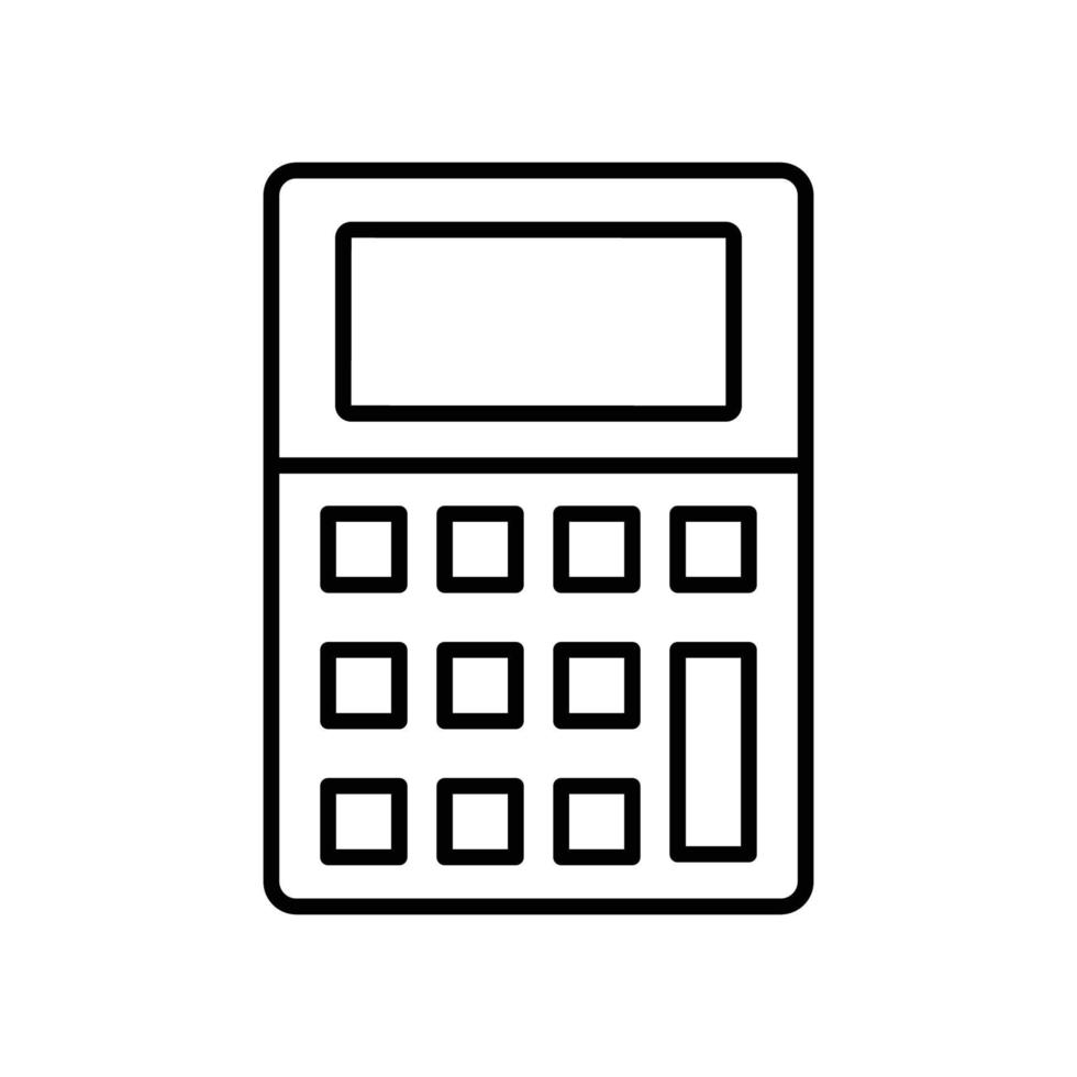 icône de la calculatrice. icône liée à l'éducation. style d'icône de ligne. conception simple modifiable vecteur