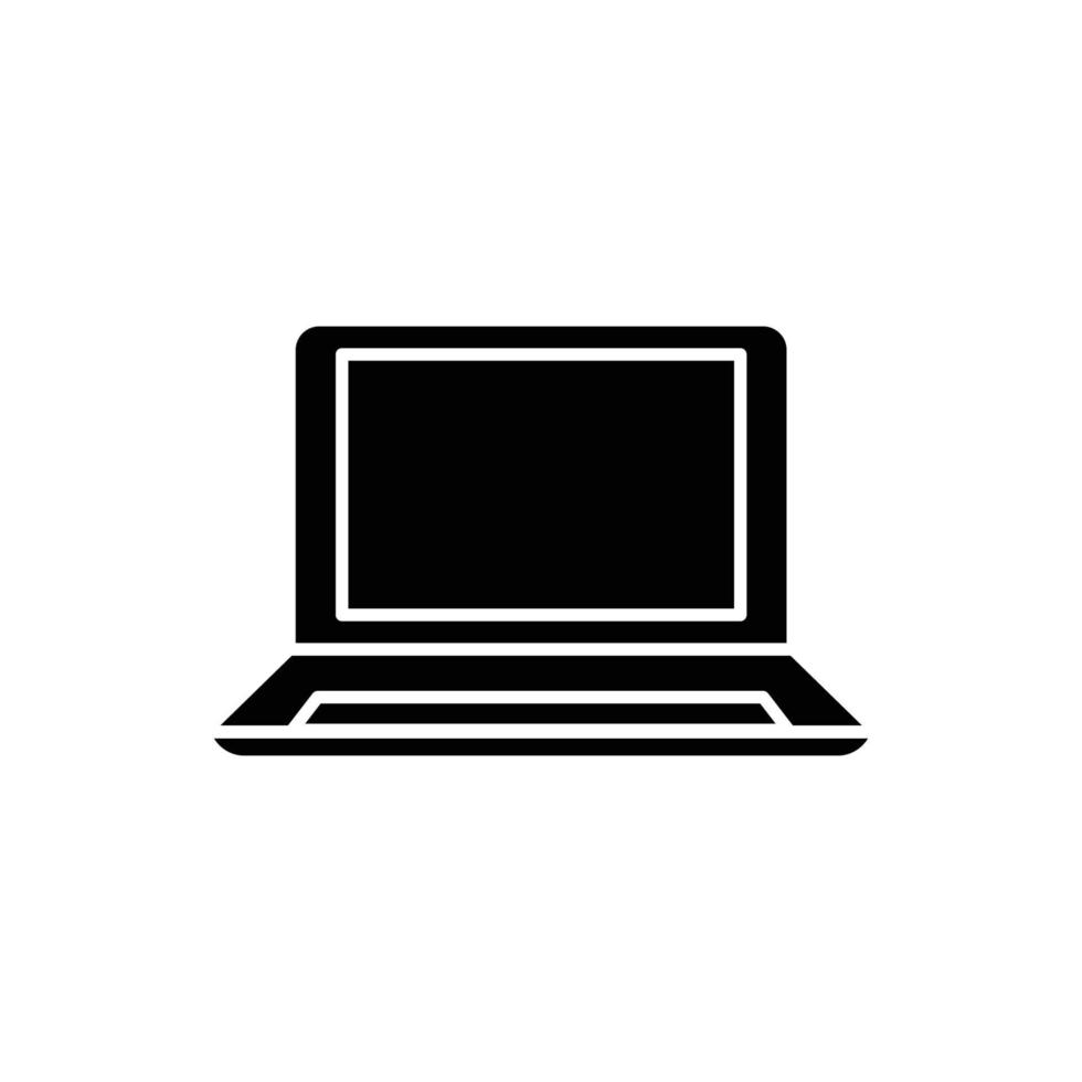 icône d'ordinateur portable. icône liée à l'électronique, à la technologie. style d'icône solide, glyphe. conception simple modifiable vecteur