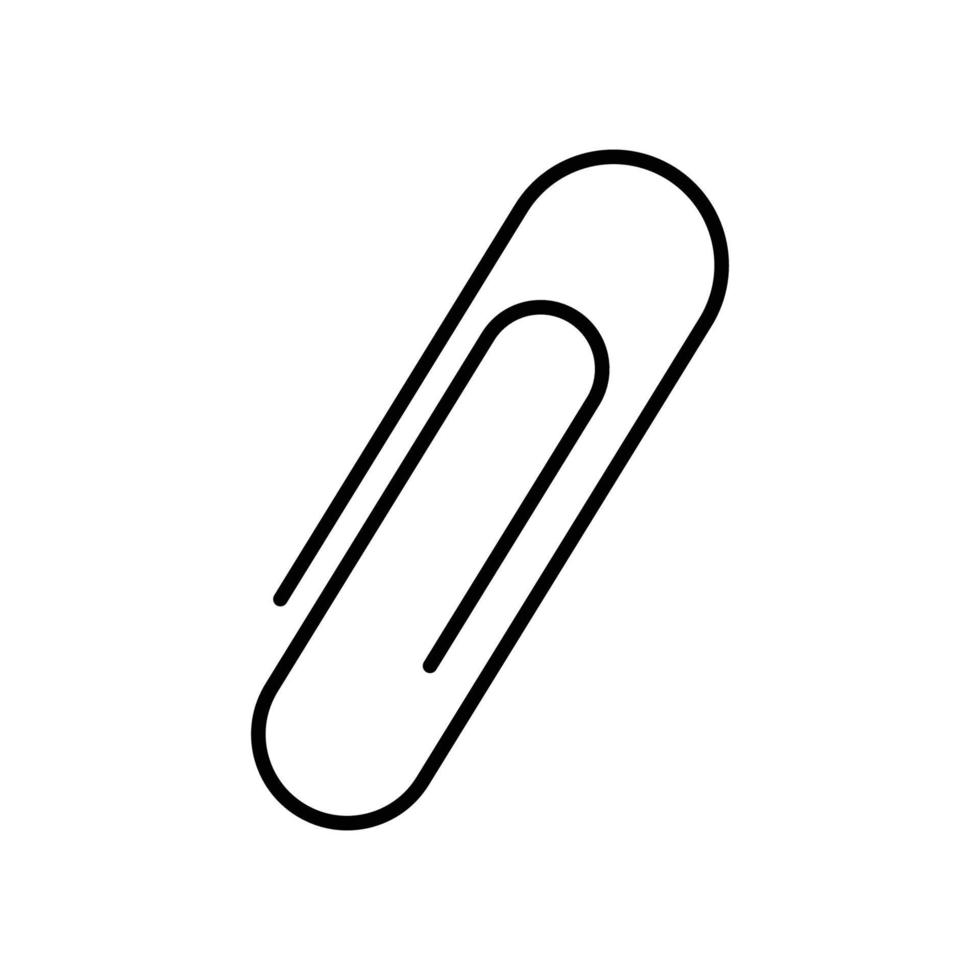 icône de trombone. icône liée aux fournitures scolaires, à l'éducation. style d'icône de ligne. conception simple modifiable vecteur