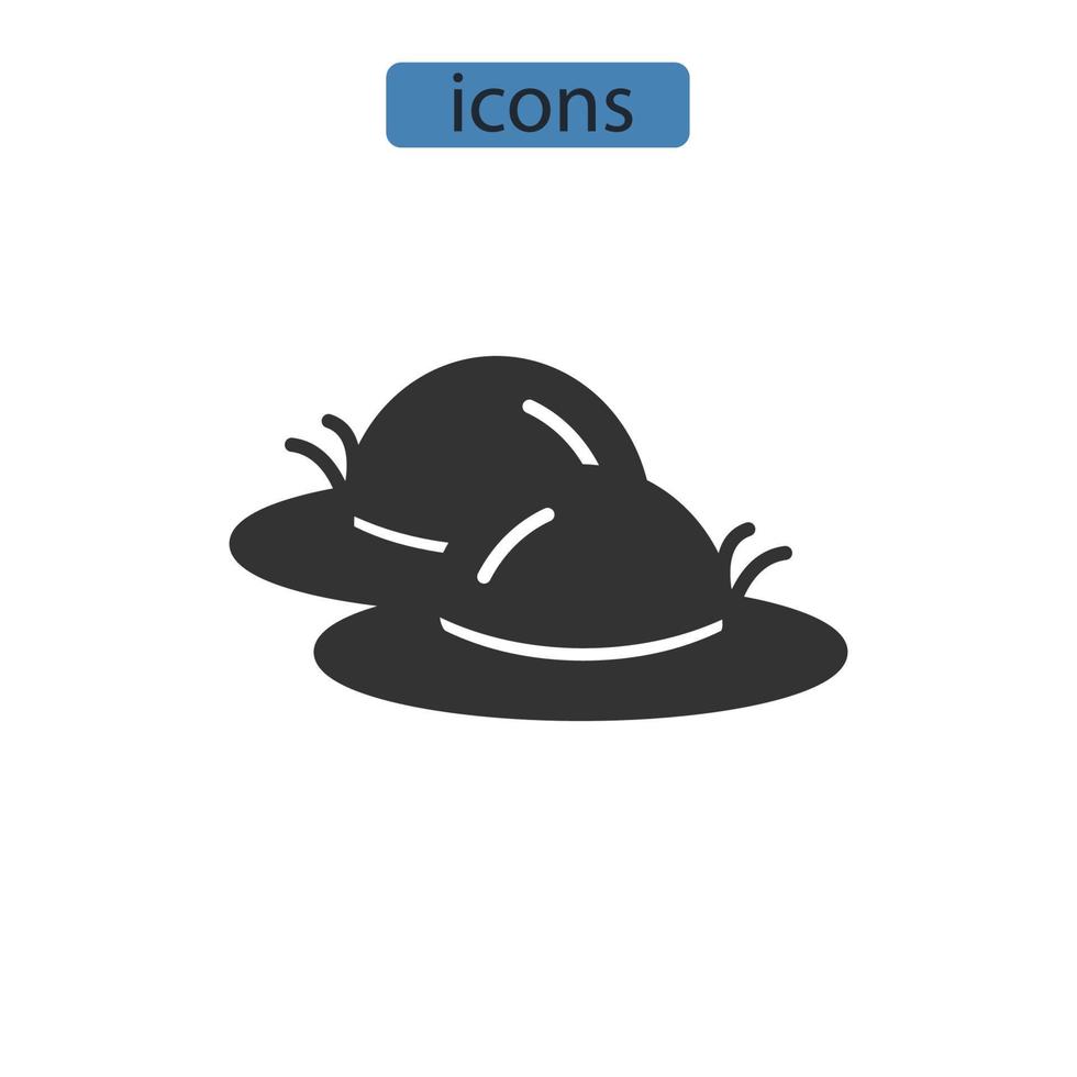 chapeau icônes symbole vecteur éléments pour infographie web
