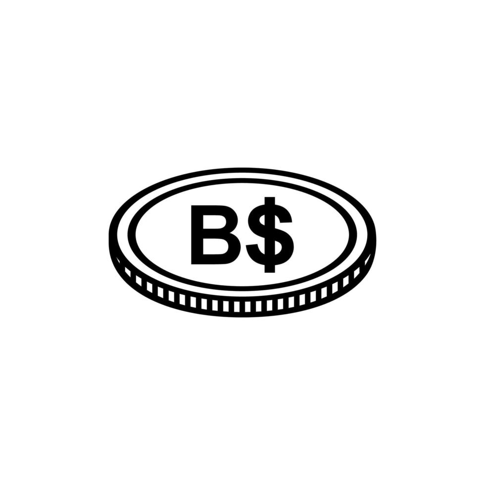 symbole d'icône de devise brunei darussalam. bnd, pièces en dollars brunéiens. illustration vectorielle vecteur