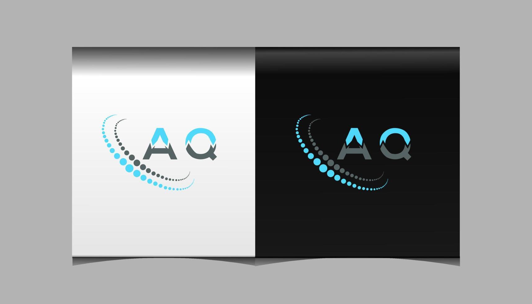 conception créative du logo de la lettre aq. un design unique. vecteur