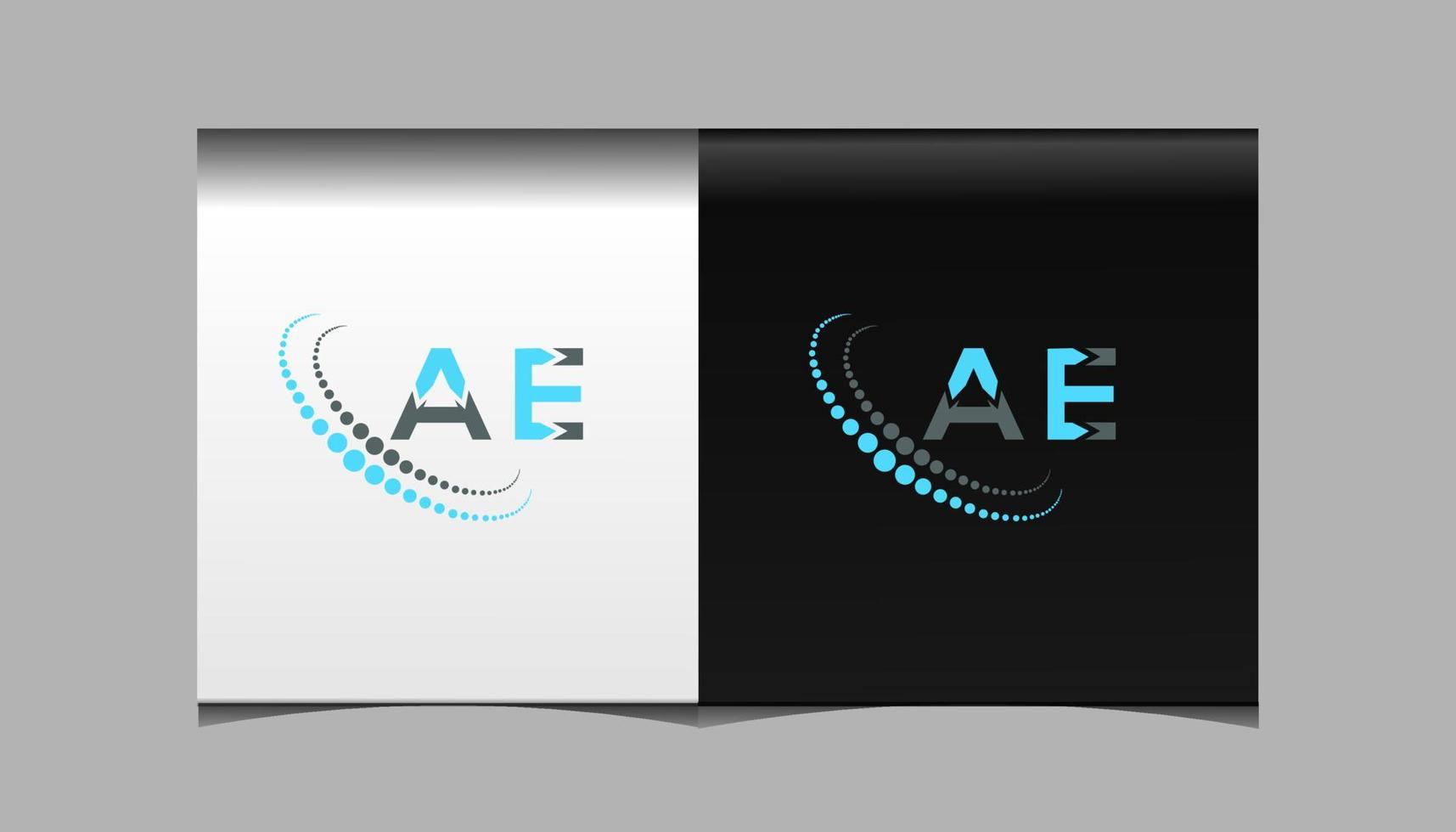 conception créative du logo de la lettre ae. un design unique. vecteur