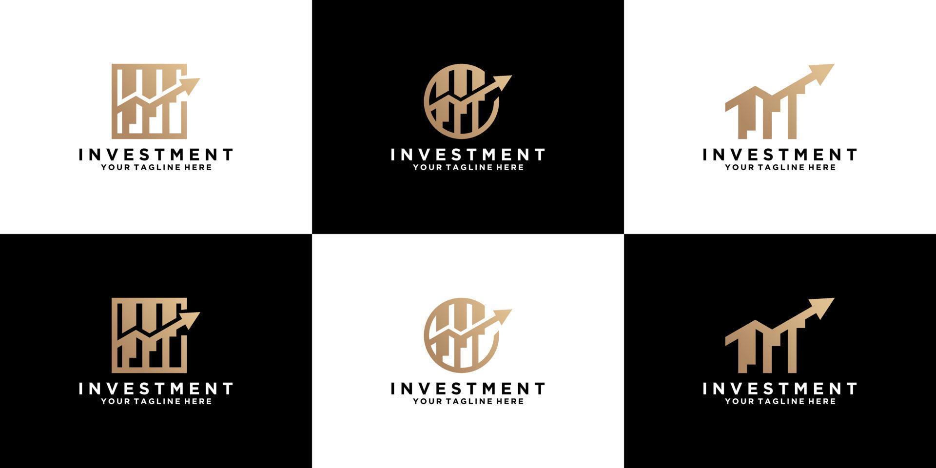 collection d'inspiration de conception de logo d'investissement et d'entreprise vecteur