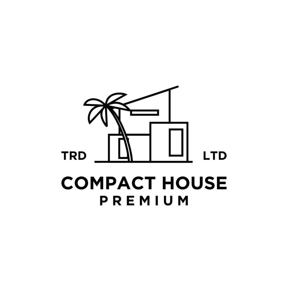 conception de logo de symbole d'illustration de maison compacte vecteur