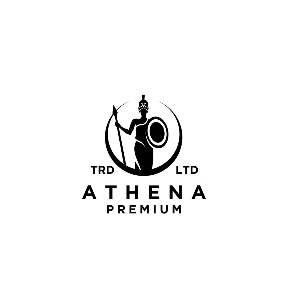 création de logo vectoriel premium déesse athéna