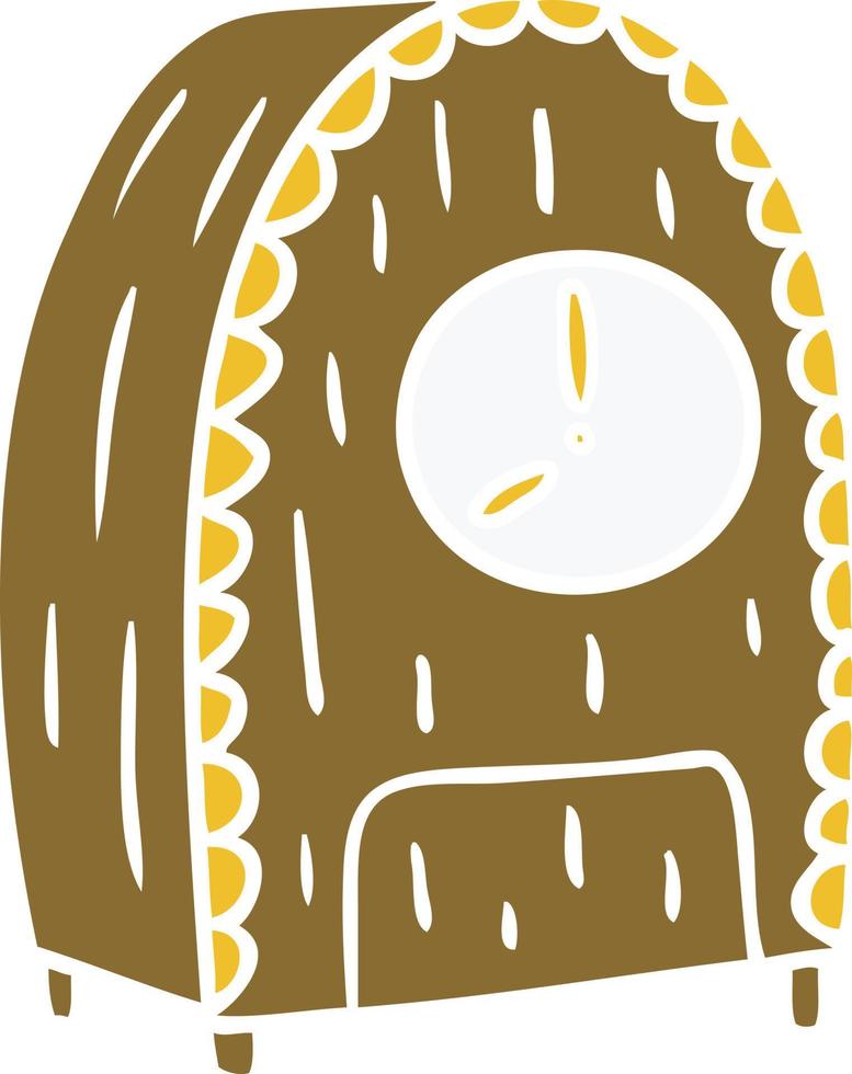 dessin animé doodle d'une horloge à l'ancienne vecteur