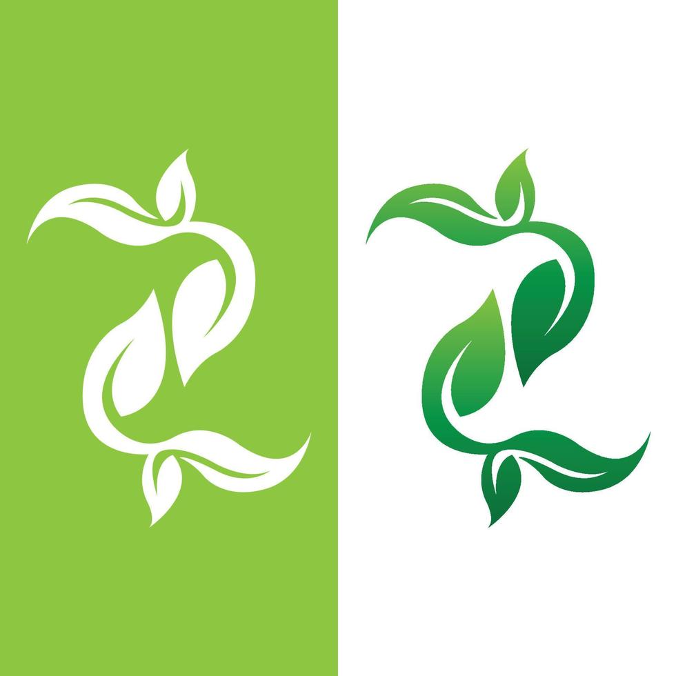 symbole de vecteur de logo de plante de feuille verte de qualité supérieure