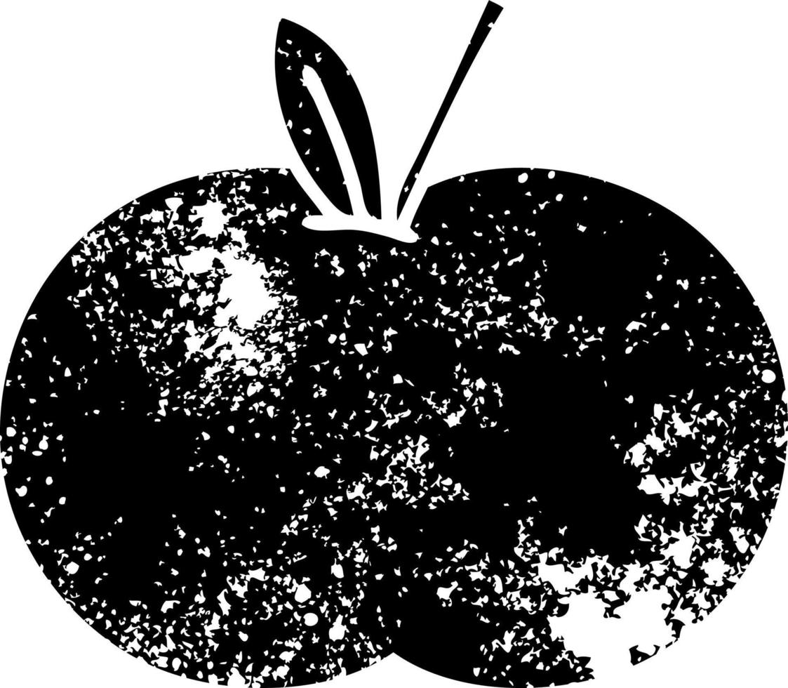 pomme juteuse symbole en détresse vecteur