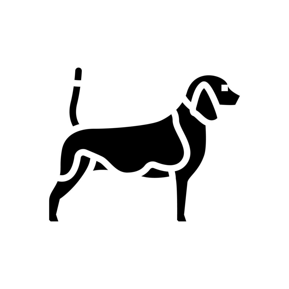 illustration vectorielle de l'icône de la ligne de chien beagle vecteur