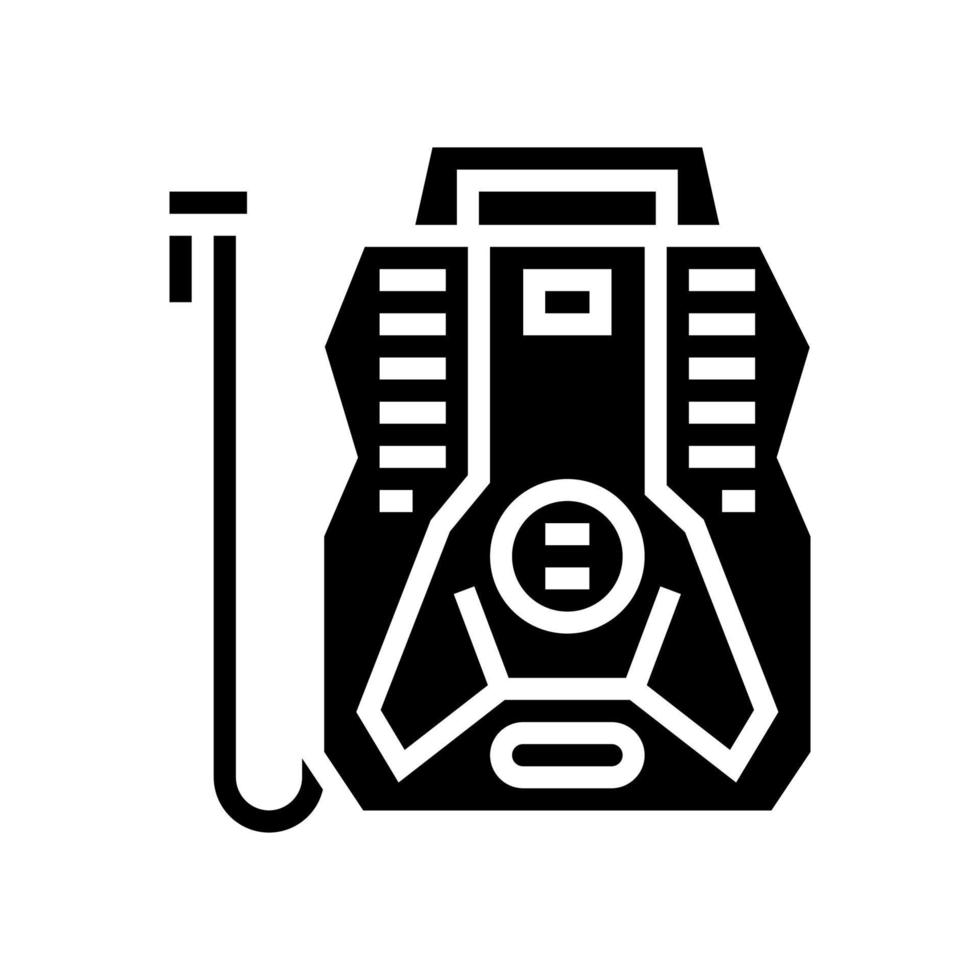 illustration vectorielle d'icône de glyphe de compresseur d'air portable vecteur