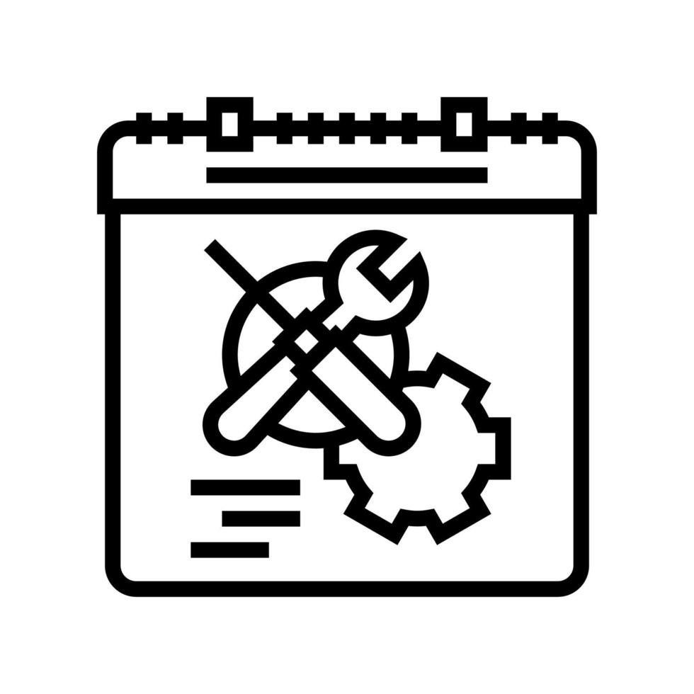 illustration vectorielle de l'icône de la ligne d'optimisation du temps de travail vecteur