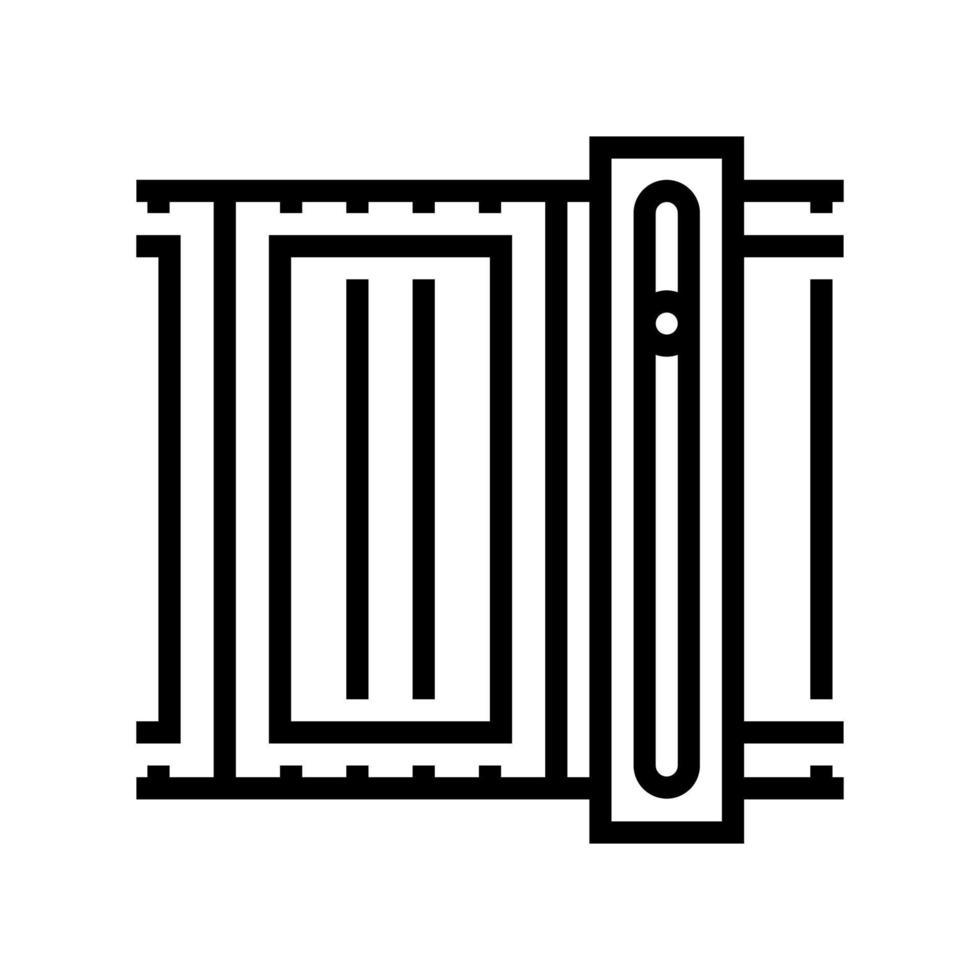 illustration vectorielle d'icône de ligne d'équipement d'usine de fabrication de verre vecteur