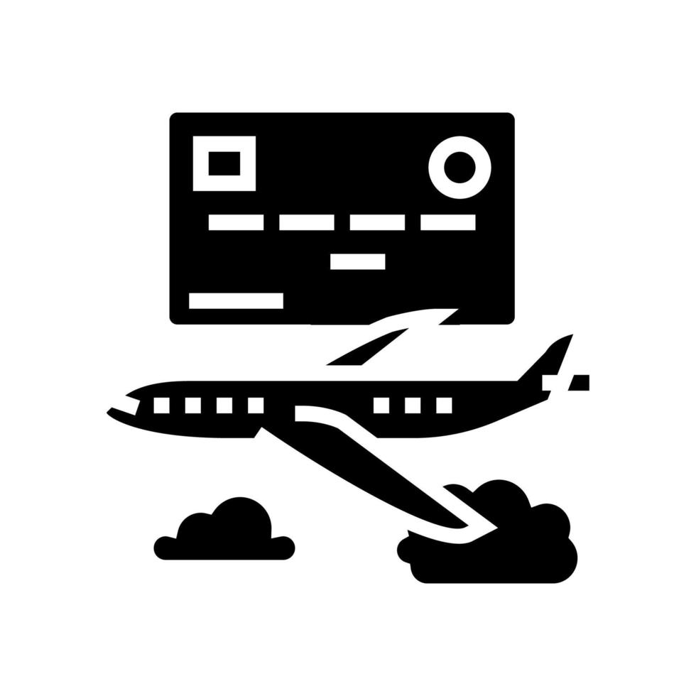 illustration vectorielle d'icône de glyphe de carte de voyage vecteur