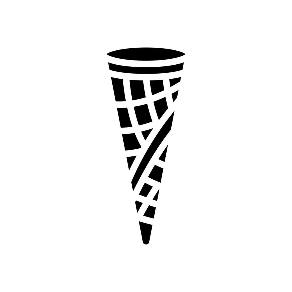 cône glace glyphe icône illustration vectorielle vecteur