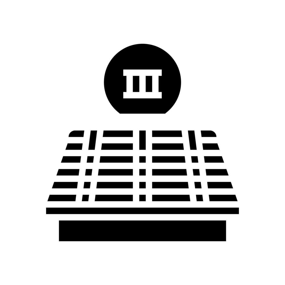 troisième étape de l'illustration vectorielle de l'icône du glyphe de remplacement du toit vecteur