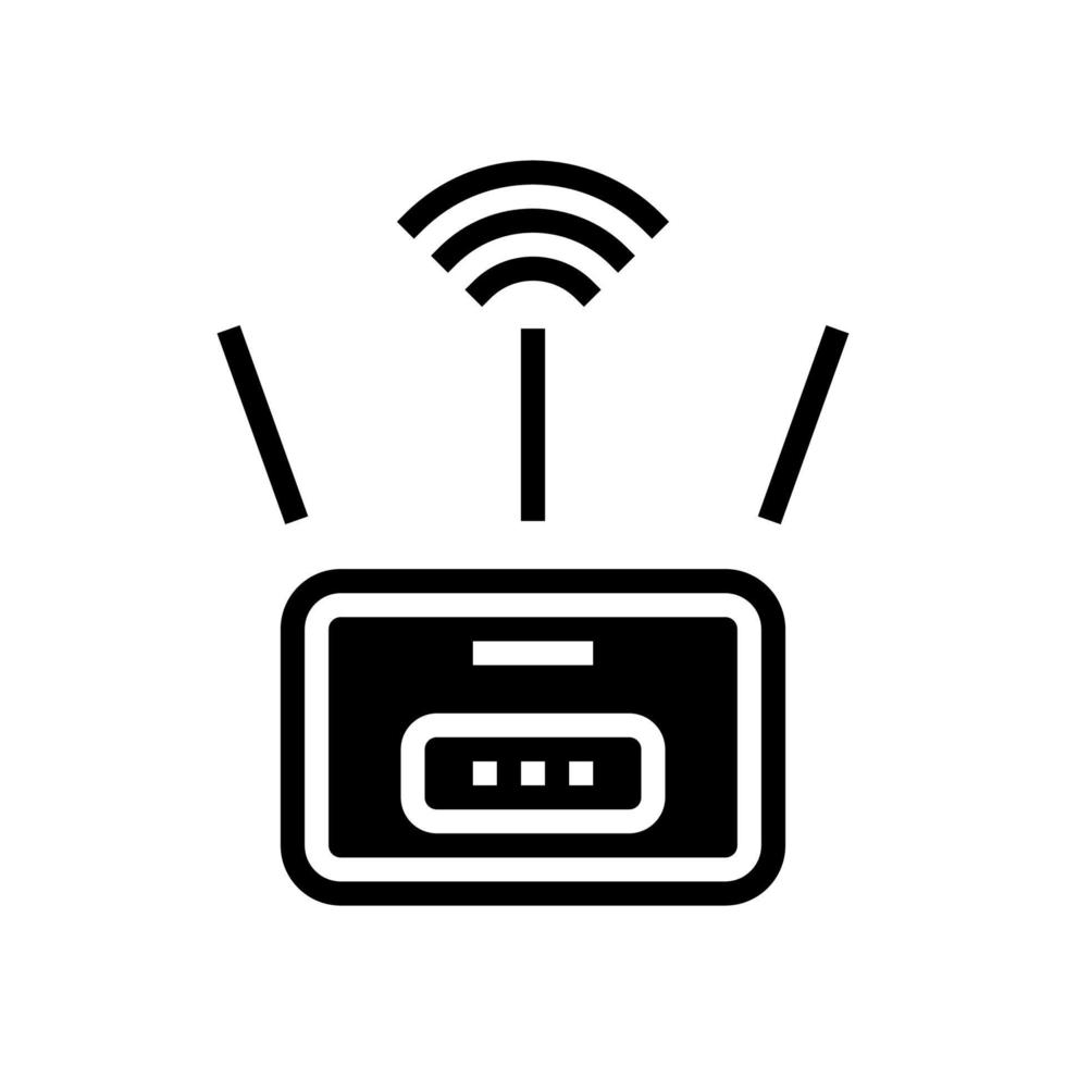 illustration vectorielle d'icône de glyphe de routeur wifi vecteur
