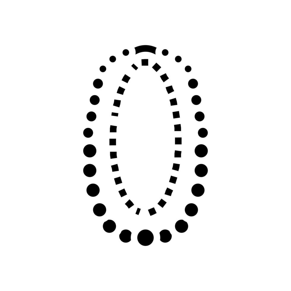 illustration vectorielle de l'icône de la ligne de bijoux en perles vecteur