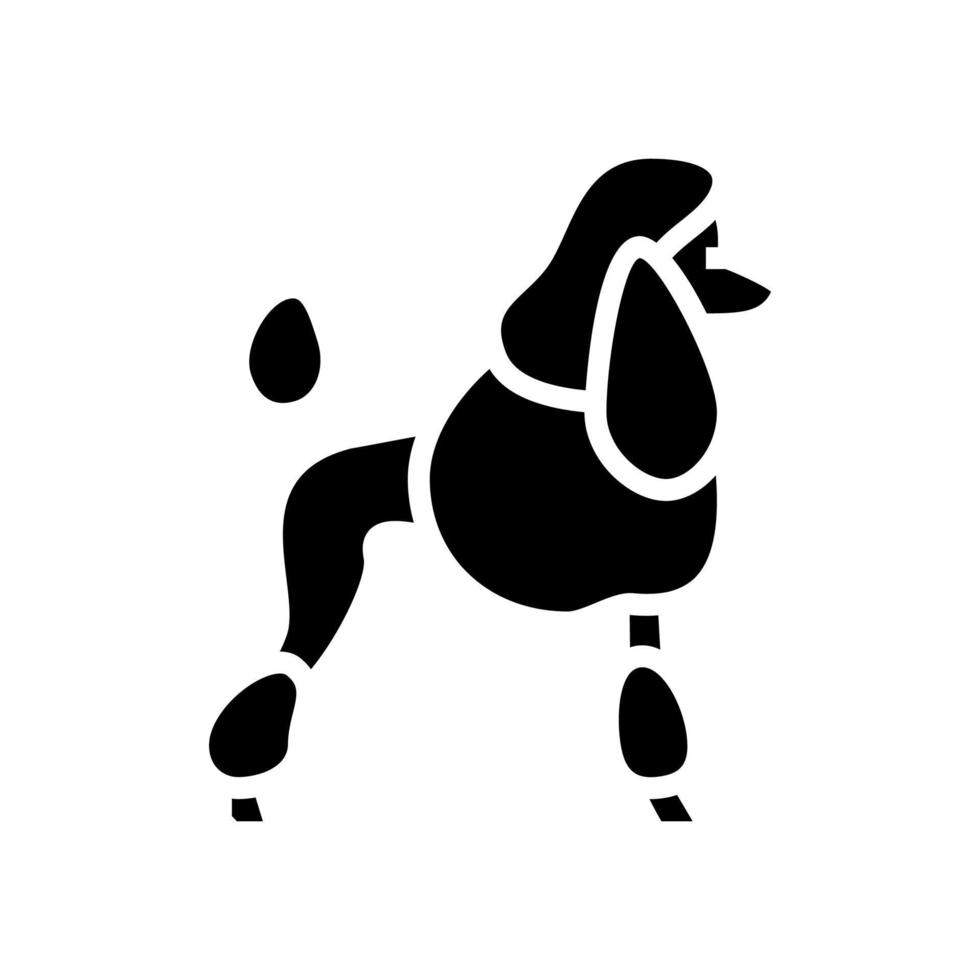 caniche chien ligne icône illustration vectorielle vecteur