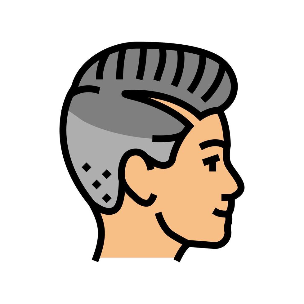 élégance homme coiffure couleur icône illustration vectorielle vecteur