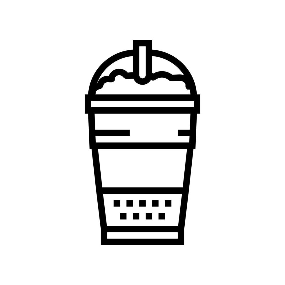 illustration vectorielle de l'icône de la ligne de café latte macchiato vecteur