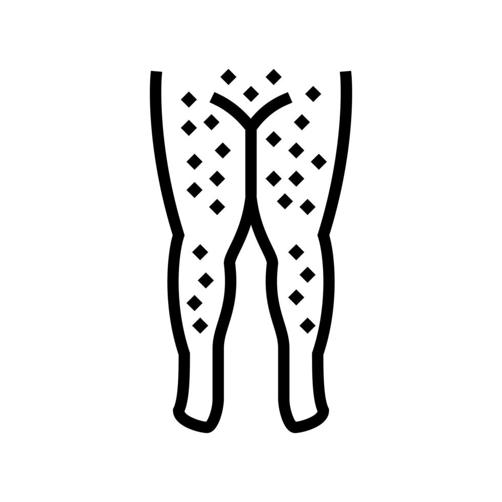 illustration vectorielle de l'icône de la ligne de rasage des jambes poilues vecteur
