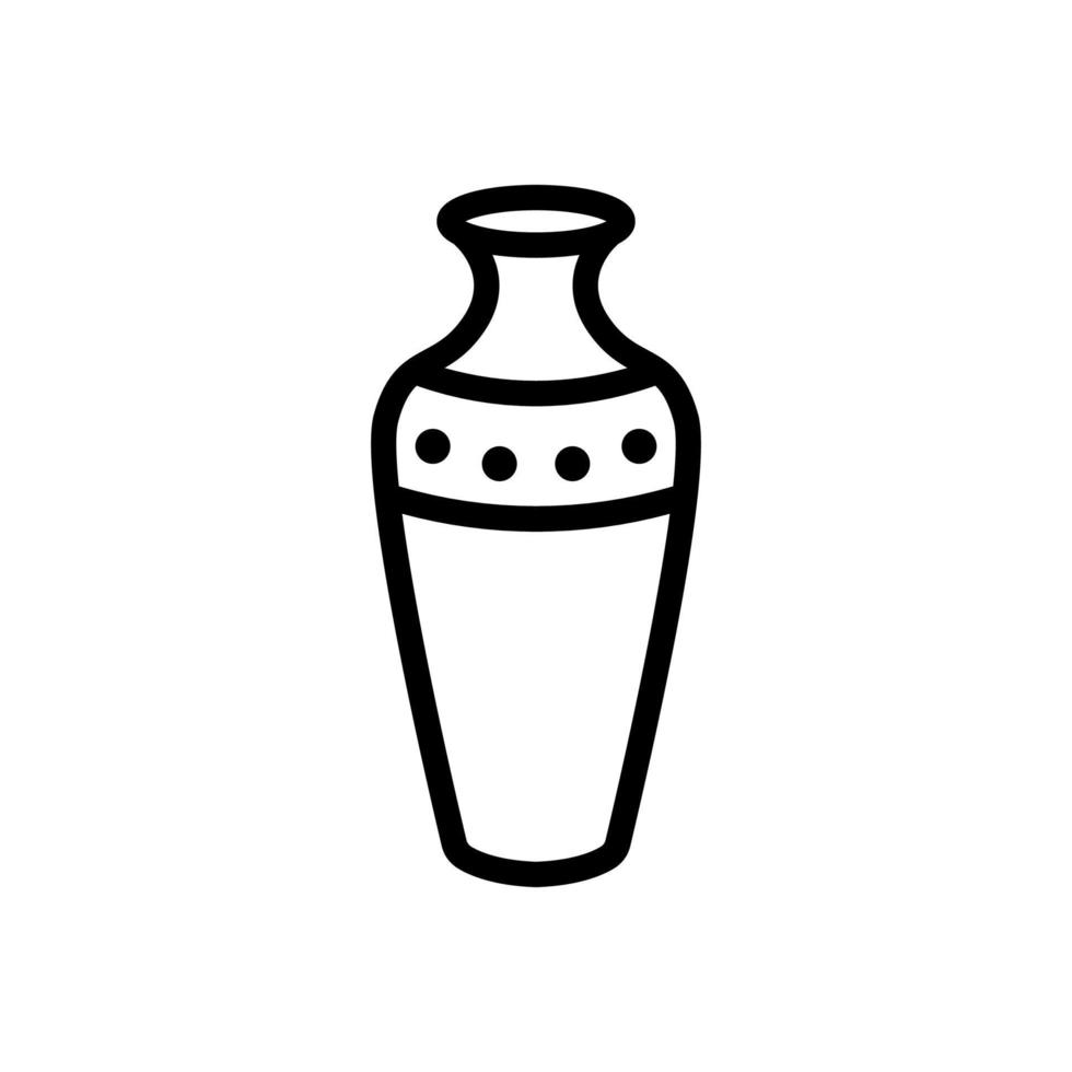 vase amphore icône vecteur contour illustration