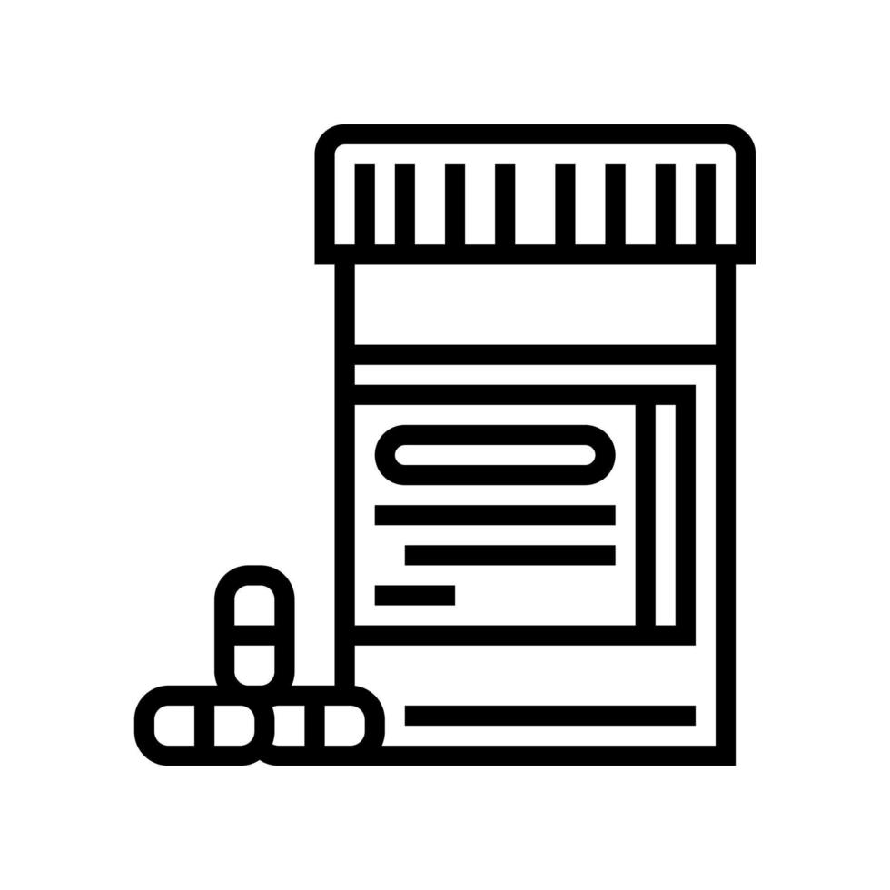 illustration vectorielle d'icône de ligne de pilules de traitement du diabète vecteur