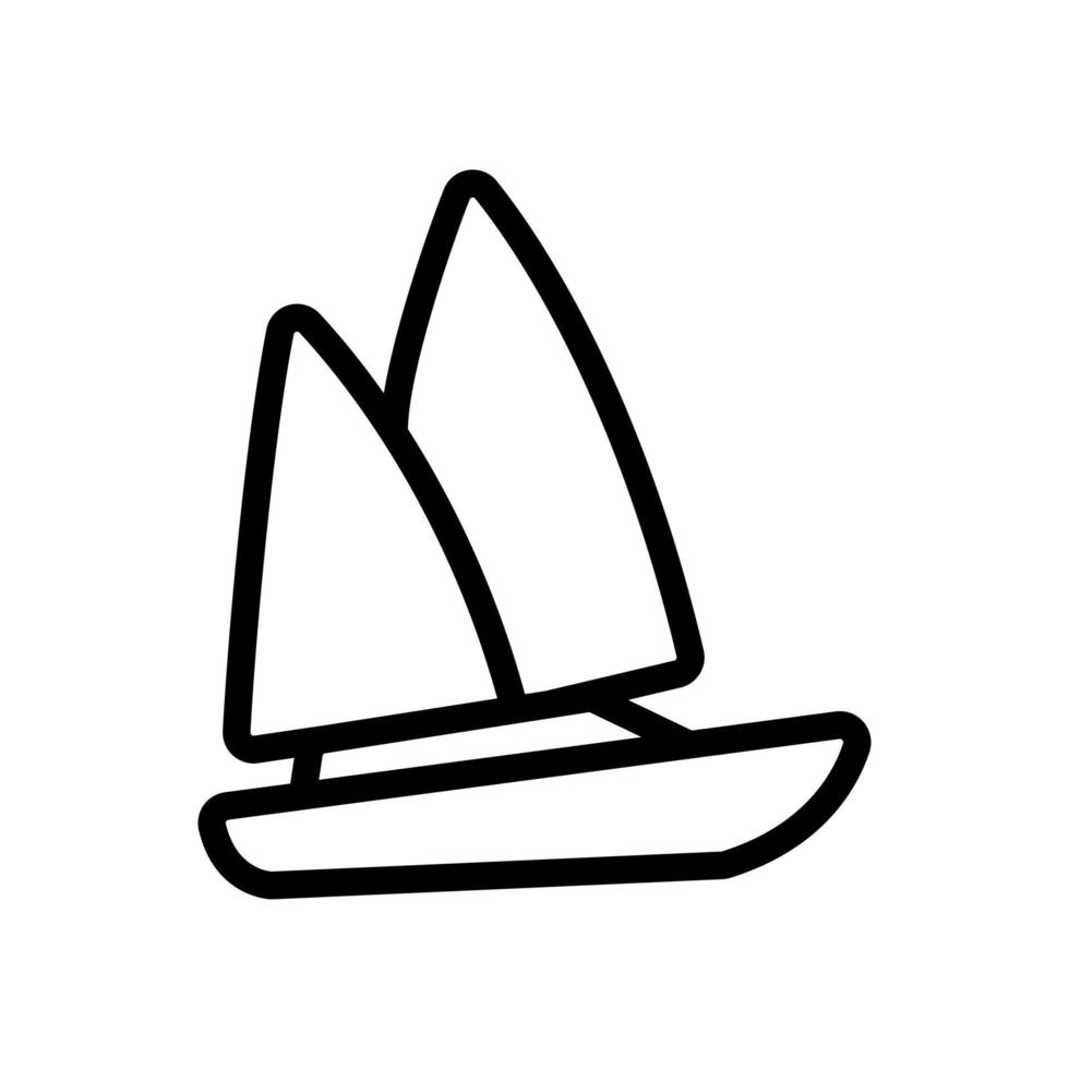 vecteur d'icône de yacht moderne. illustration de symbole de contour isolé