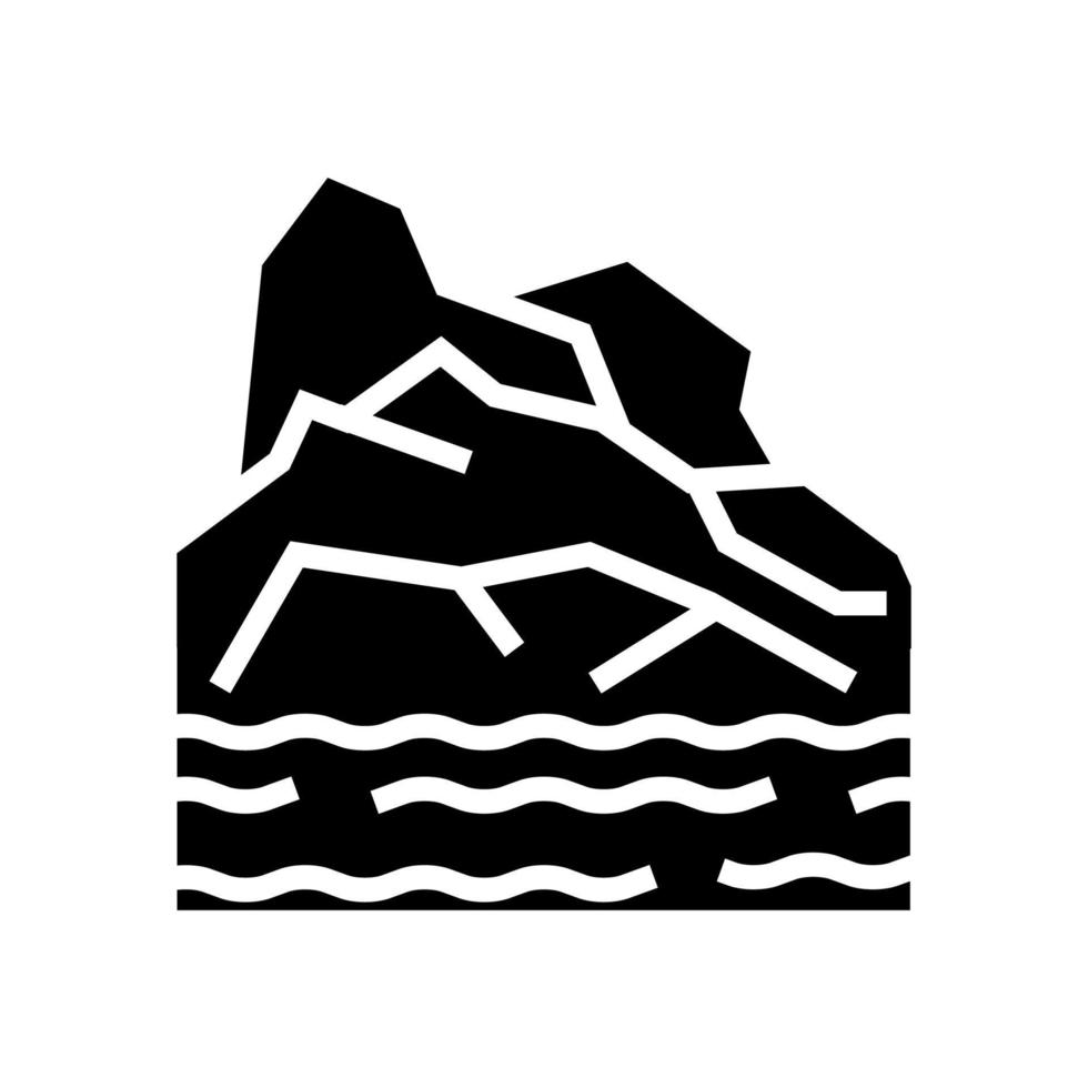 illustration vectorielle d'icône de glyphe de terre arctique vecteur