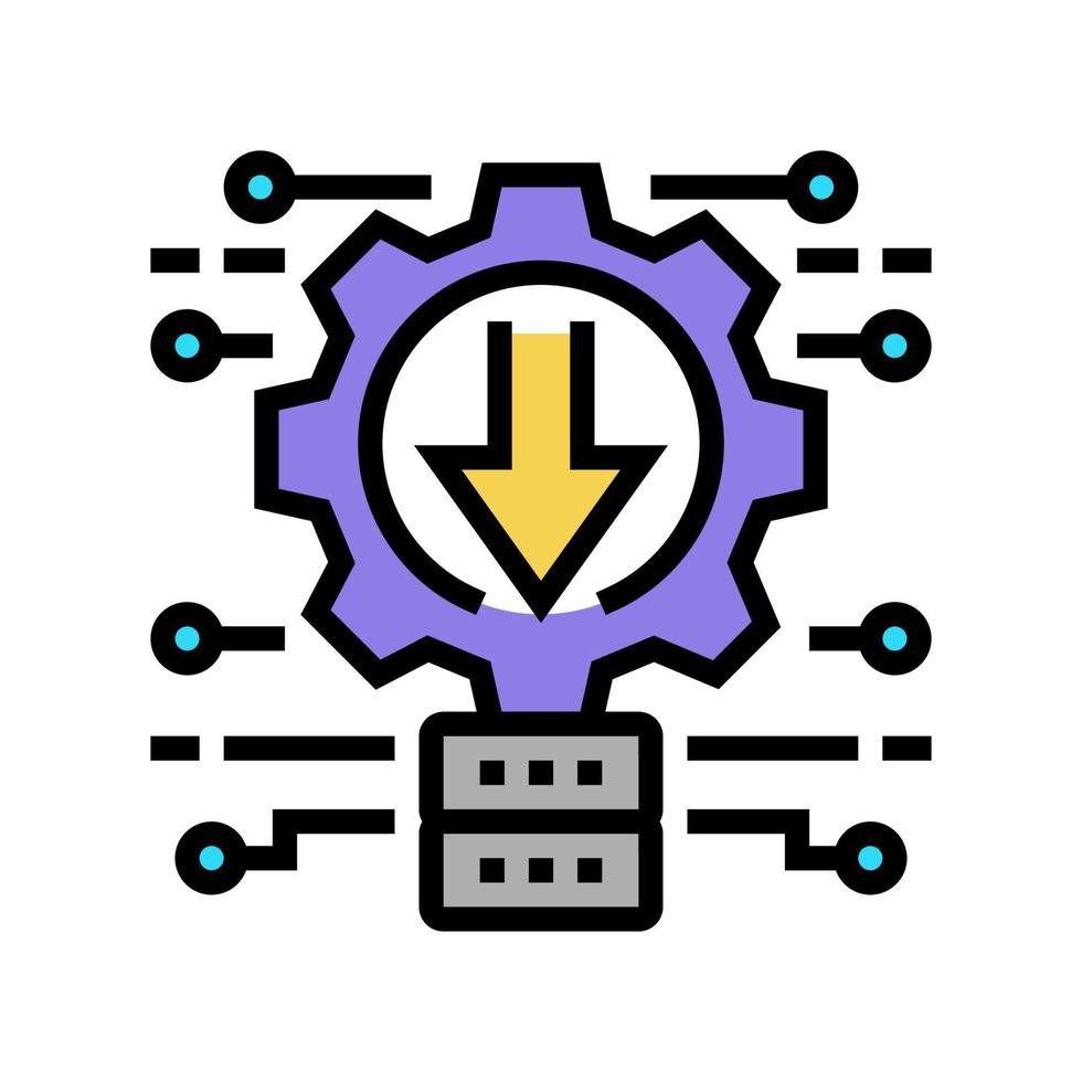 illustration vectorielle de l'icône de couleur du système d'intégration vecteur