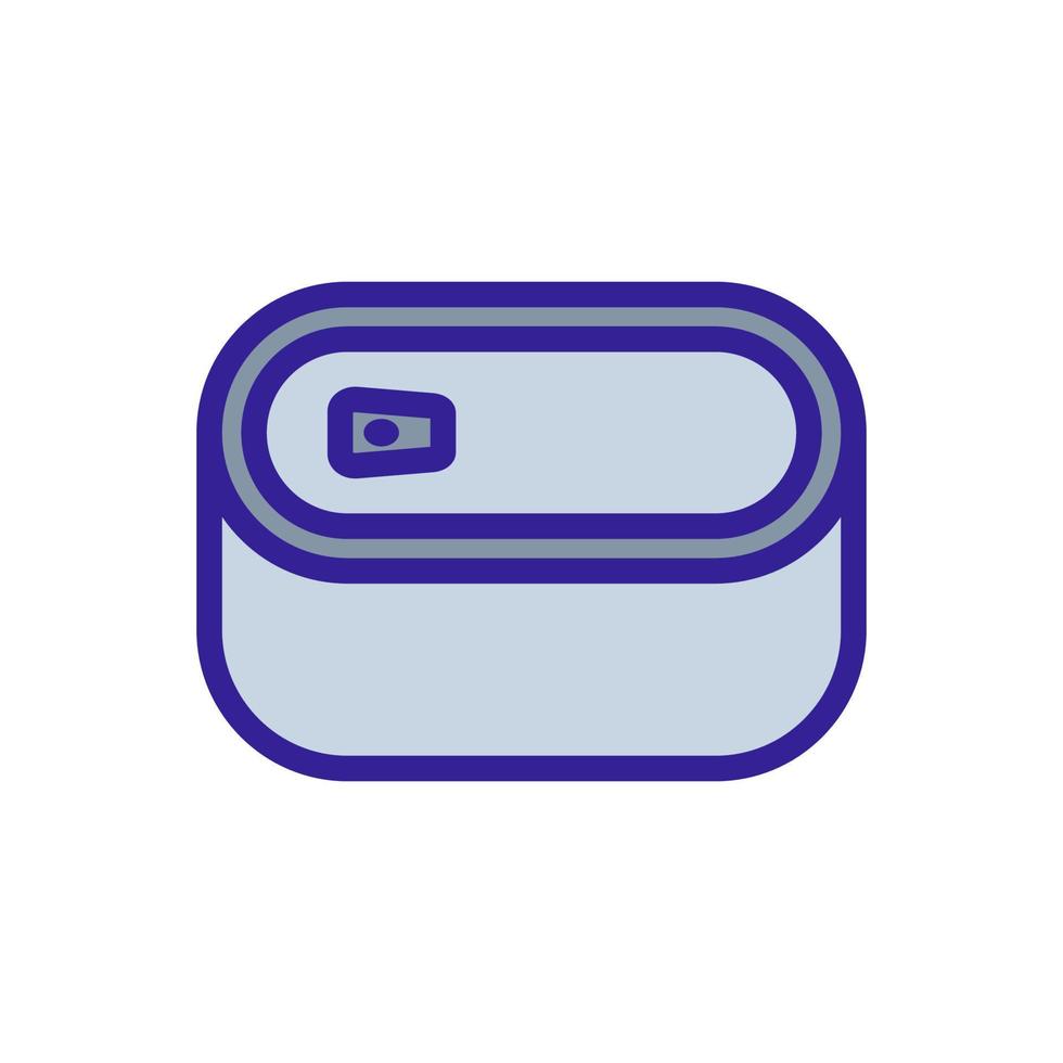 boîte de conserve ovale vue de dessus icône illustration vectorielle vecteur