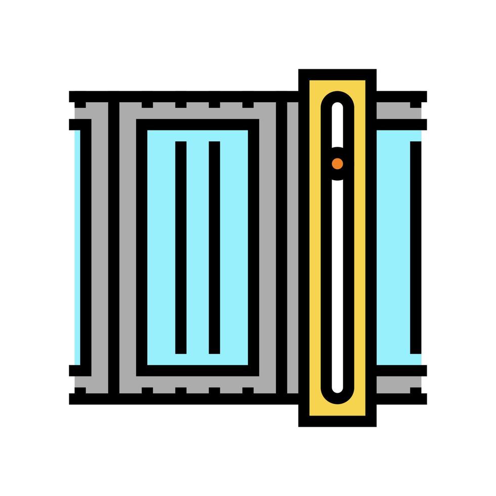 illustration vectorielle d'icône de couleur d'équipement d'usine de fabrication de verre vecteur